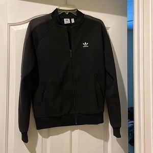 Sick Adidas Black Zip Up- Size Small